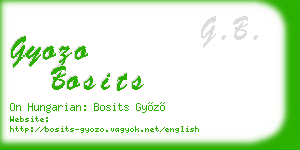 gyozo bosits business card