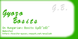 gyozo bosits business card